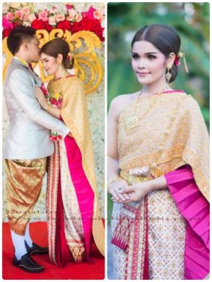 ชุดไทยเจ้าสาว ชุดไทยจักรพรรดิ์ เช่าที่แบมบี้ เวดดิ้ง ห้วยขวาง